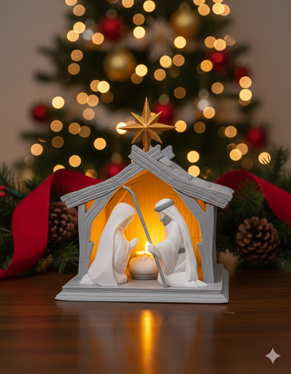 Bright Nativity Table Lamp